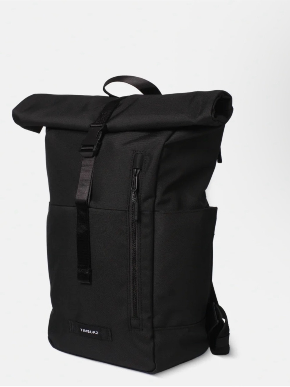 Timbuk2 Black Roll-Top Backpack with Front Zip Pocket